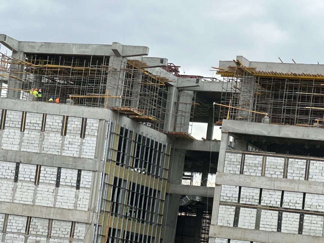 Upper-floor slab works — formwork and shuttering